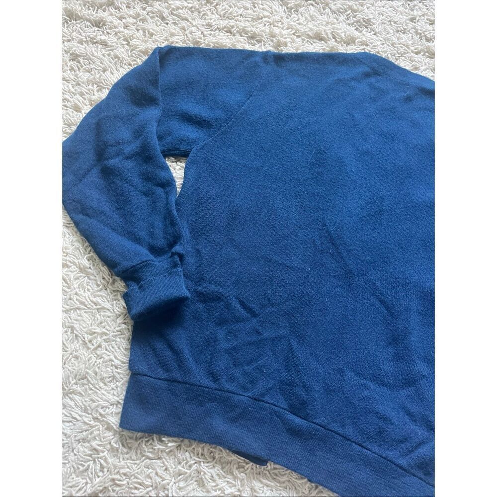 Vintage Christian Dior Monsieur Sweater M Orlon USA Made Logo Cardigan Navy Blue - Picture 9 of 12